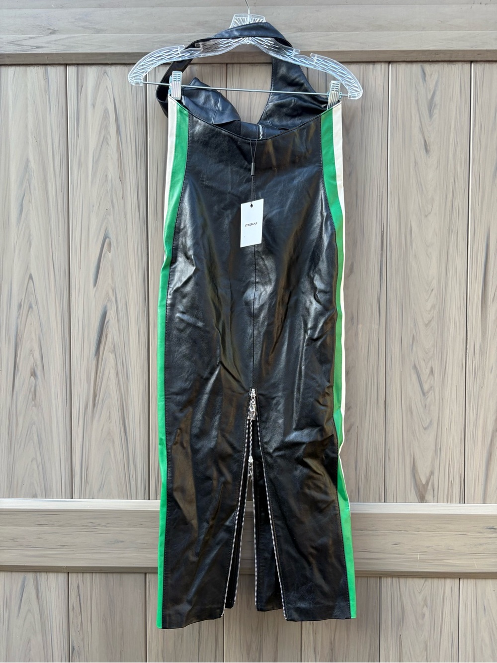 MIAOU Harlow Dress Faux Leather In Black New with Tags! - Picture 7 of 10